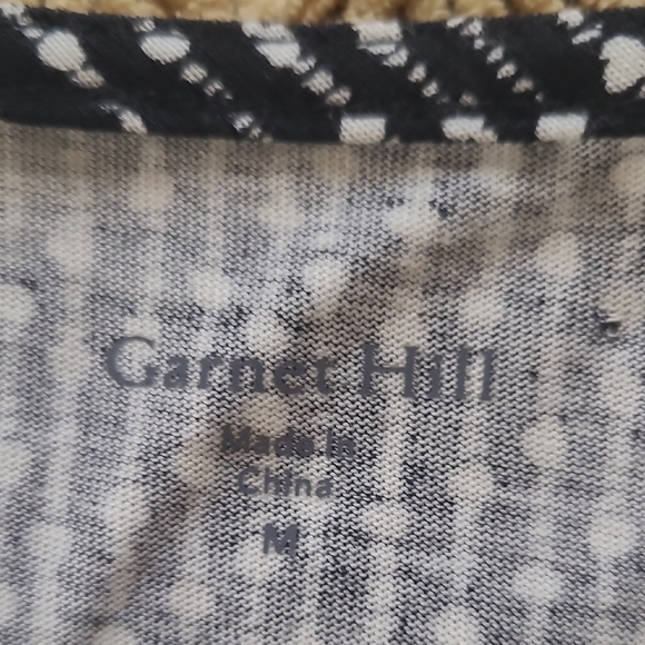 Garnet Hill Black & White Tassle-Tie Knit Dress - Size M - Picture 6 of 8